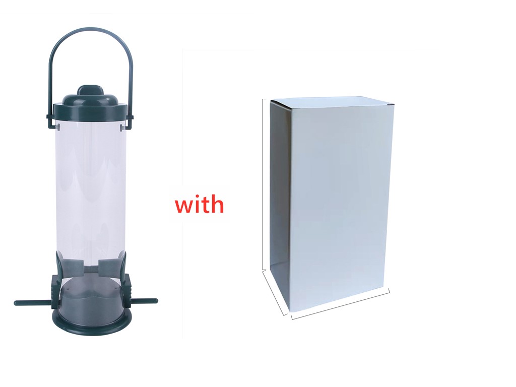 Hanging Pet Bird Feeder Station - Plastic Food Dispenser for Outdoor Garden Decoration