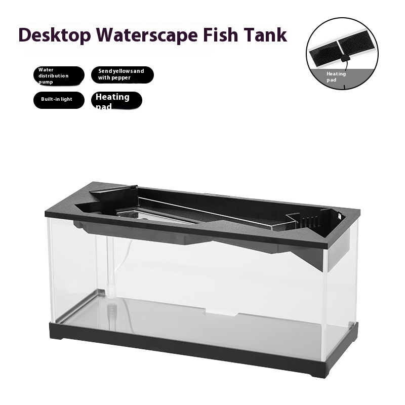 Acrylic Filter with Circular Heating and Integrated Lighting for Lazy Aquariums