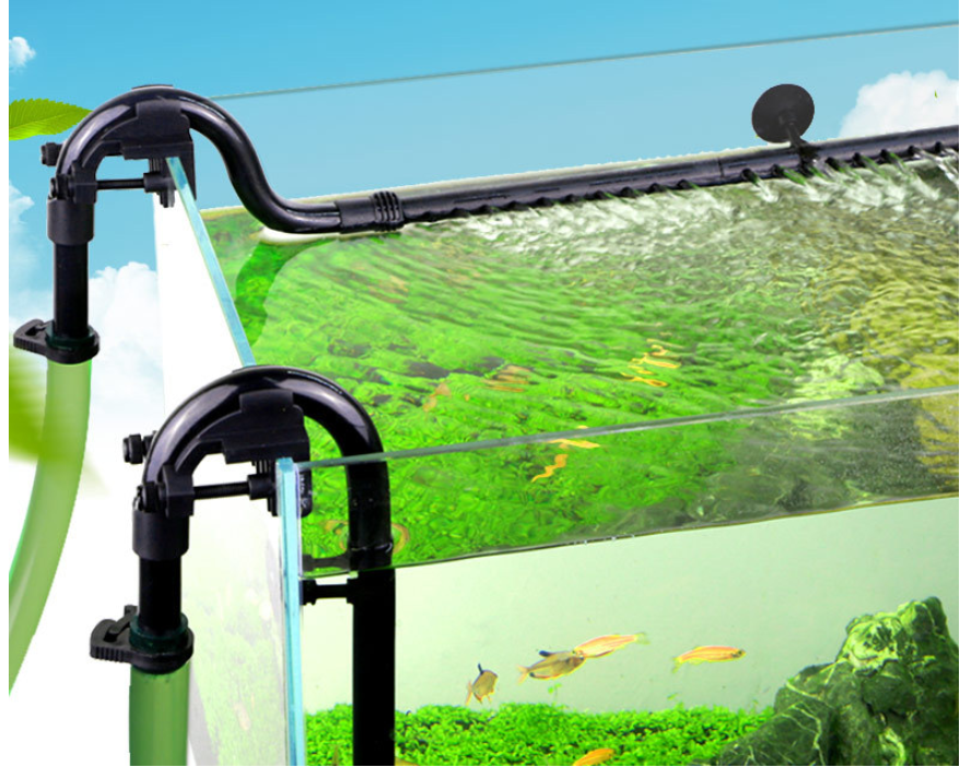 Fish Tank Filter Barrel Water Inlet & Outlet Accessories with Rain Shower Pipe