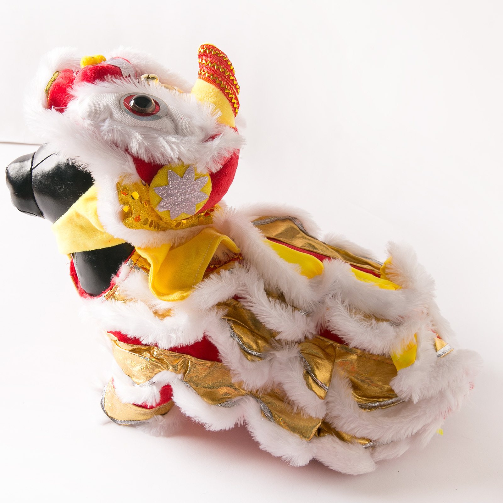 Funny Lion Dance Dog Apparel for Autumn & Winter Seasons