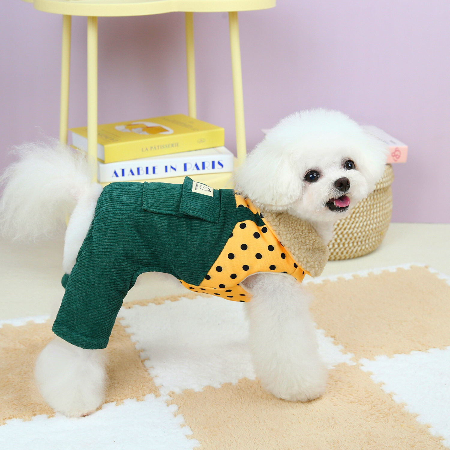 Cozy Thickened Cotton Winter Clothes for Small Dogs - Four-Legged Pet Apparel