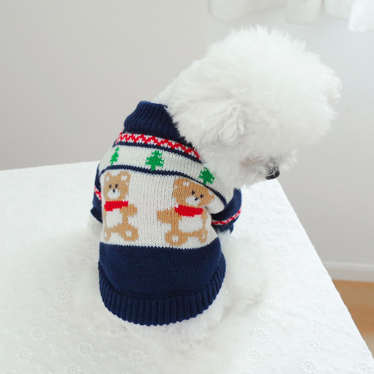 Cozy Fashion Pet Dog Sweater - Warm Forest Bear Design for Stylish Dogs