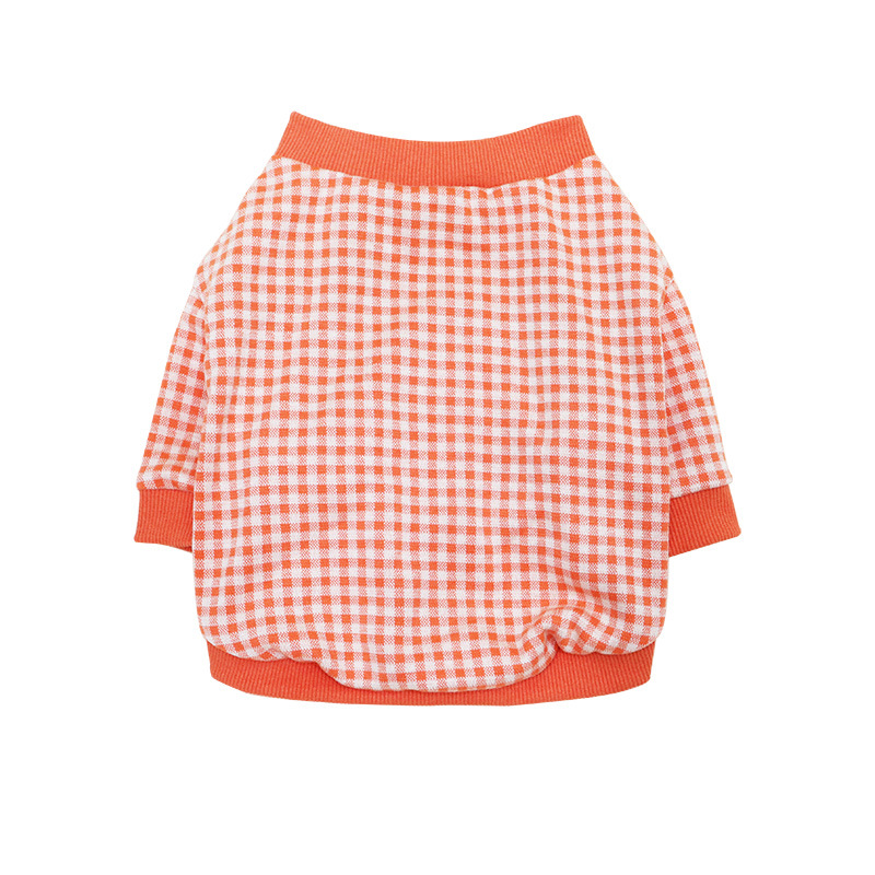 Fadou Plus Velvet Dog Clothes: Cozy Autumn & Winter Plaid Sweater for Fat Dogs