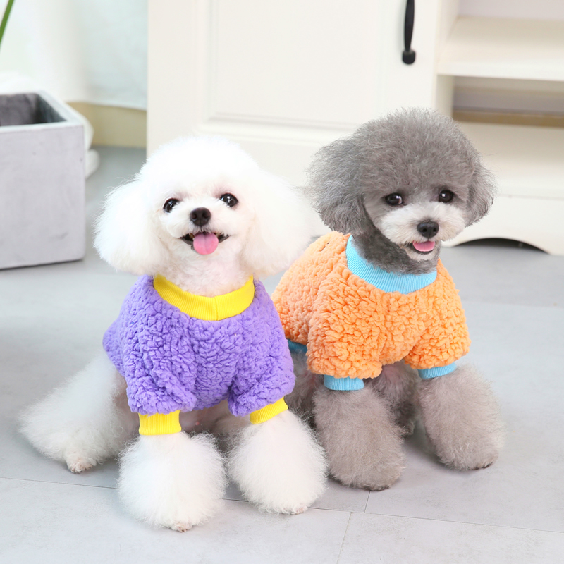 Cozy Teddy Bichon Pomeranian Small Dog Winter Warm Two-Legged Sweatshirt