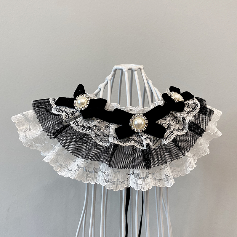 Stylish Cat Bib Collar and Dog Drool Towel with Pet Bow Tie