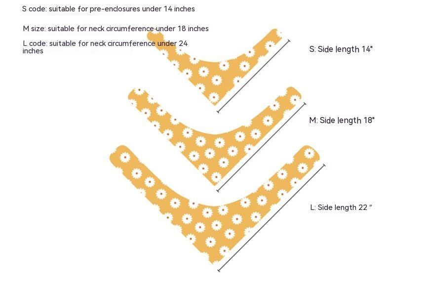 Summer Pattern Pet Scarf - Stylish Dog Saliva Towel for Pets