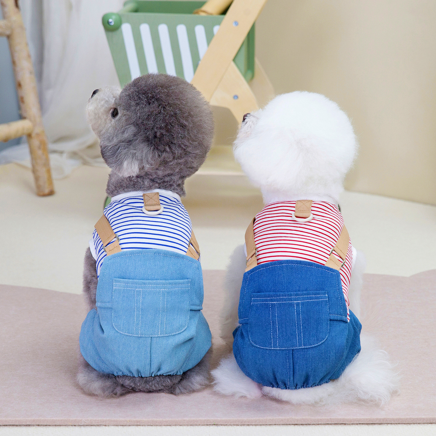 Trendy Personality Denim Four Pants for Fashionable Pet Dogs