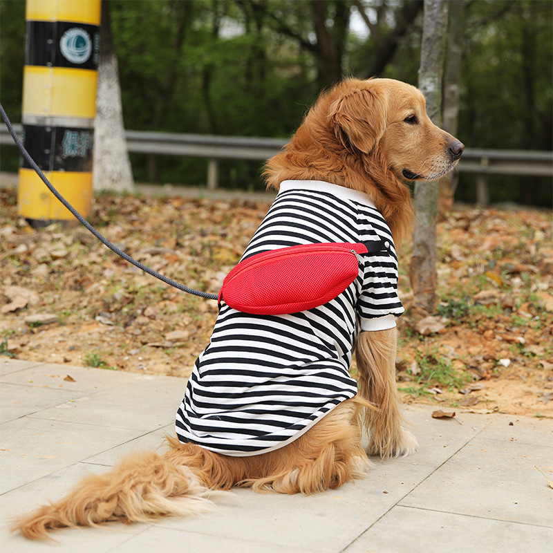 Medium-Sized and Large Dog Autumn Striped Lightweight Vest for Fall