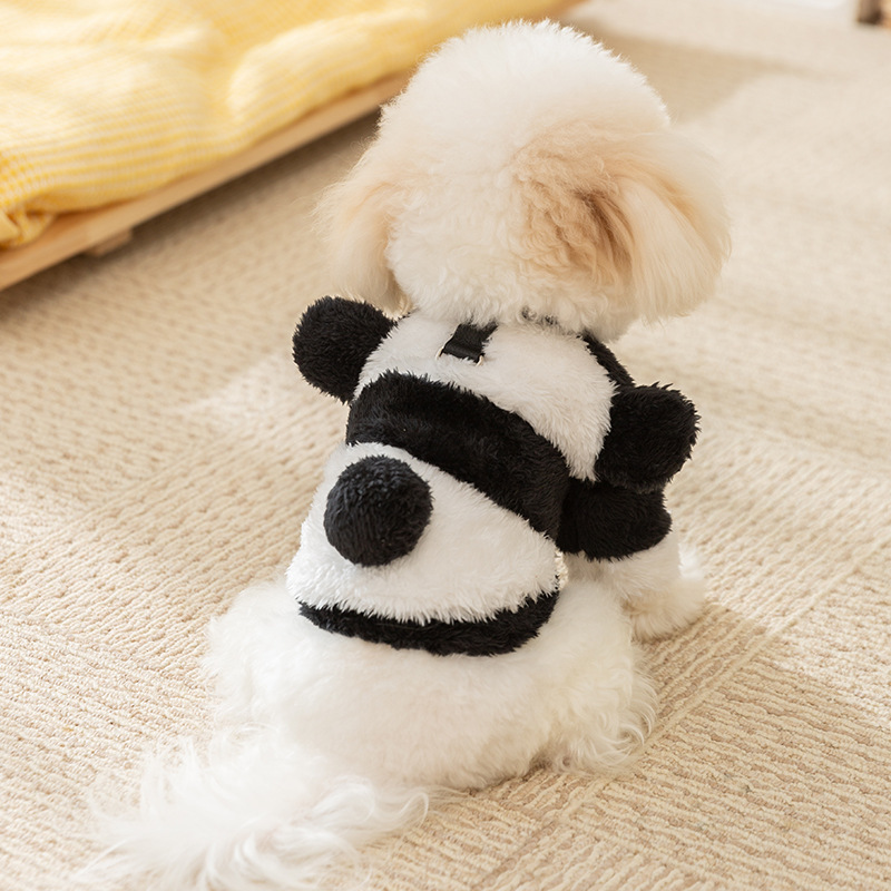 Cozy Winter Dog Fluffy Jacket with Cute Cow Feet Design