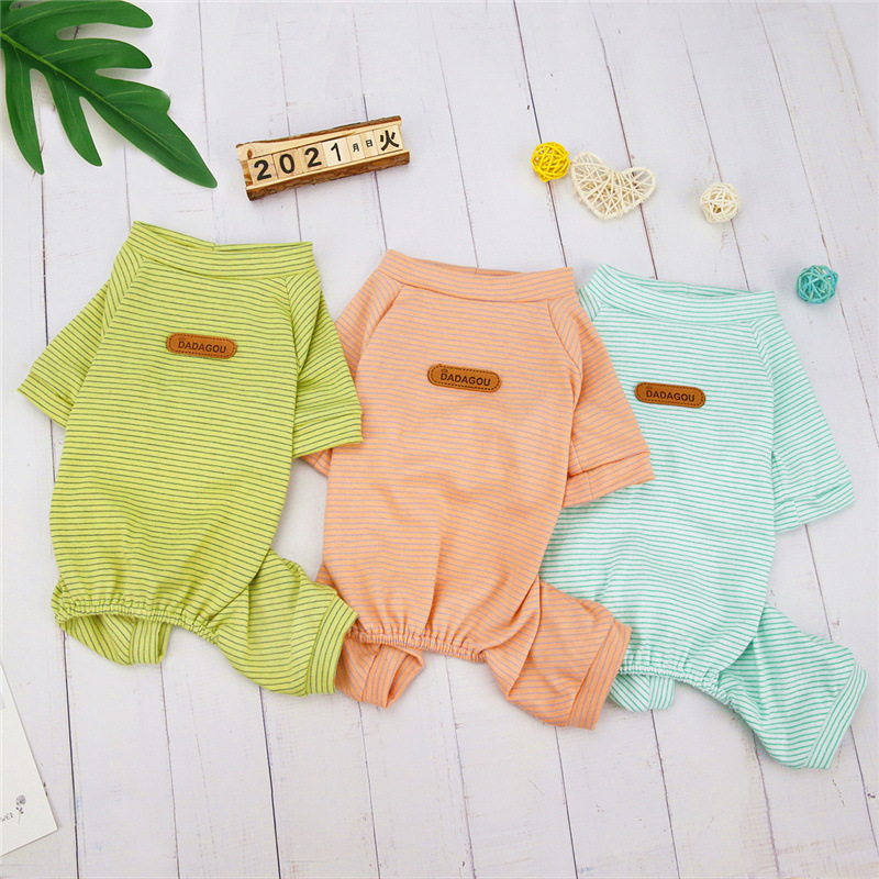 Stylish Thin VIP Bichon Small Dog and Cat Homewear Pajamas for Comfort