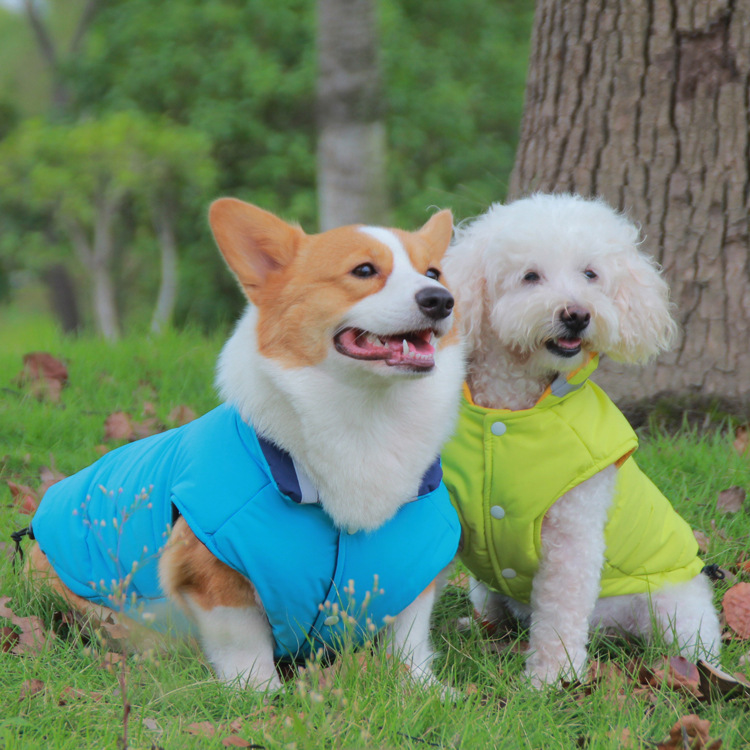 Thickened Waterproof Outdoor Pet Jacket with Double-Sided Reflective Design