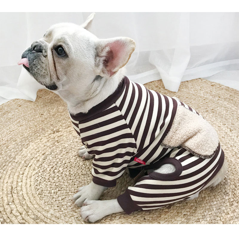Pet Parent-Child Matching Striped Four-Legged Padded Sweater