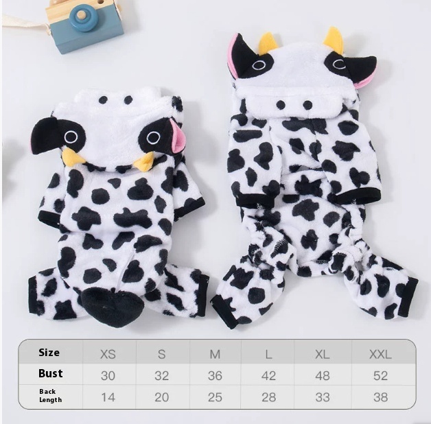 Cozy Fleece-lined Thermal Coral Fleece Pig Costume for Cats & Small Dogs