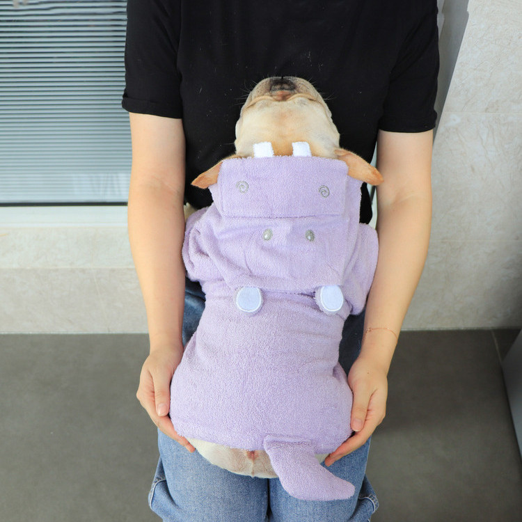Quick-Drying Absorbent Towel Pet Bathrobe - Essential Bathing Supplies