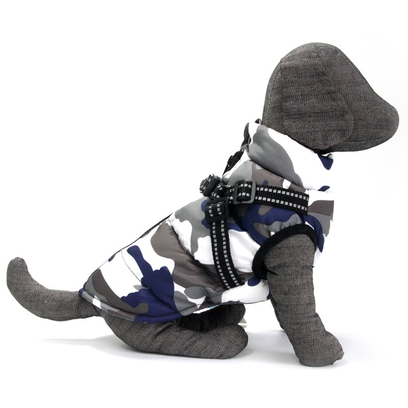 Winter Warm Puppy Costume - Pet Dog Jacket with Lace Up Design, Unique Style