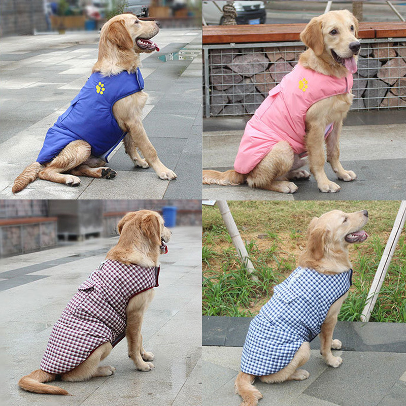 Waterproof Dog Vest Jacket - Reversible Winter Coat for Small, Medium & Large Dogs, Warm Puppy Pet Clothing