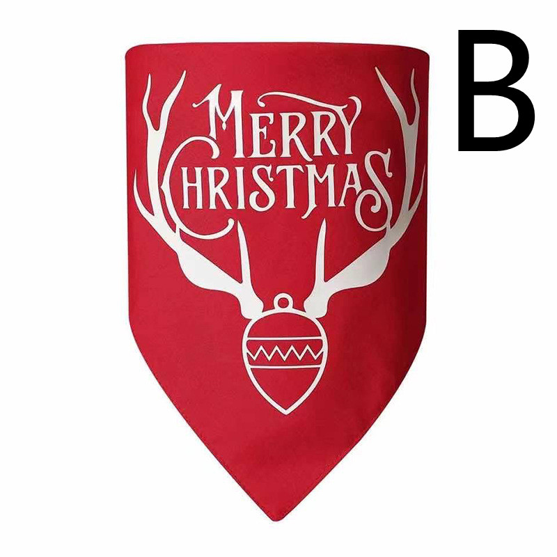 Double-layer Christmas Dog Triangle Bandana for Festive Pet Style