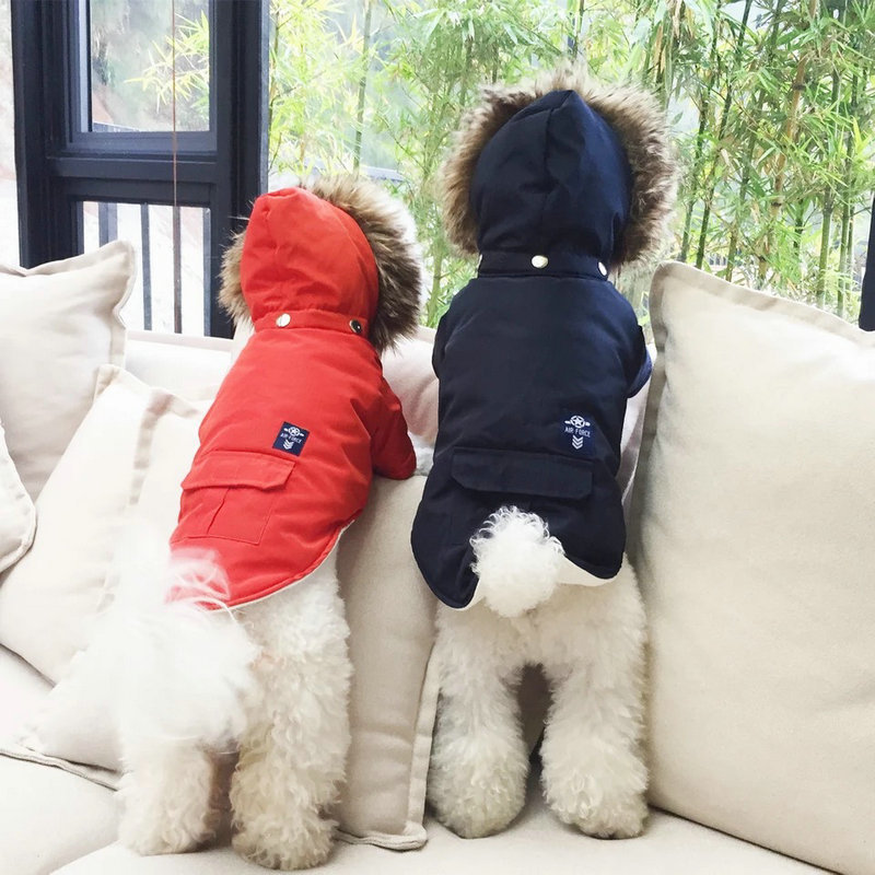 Cozy Hooded Cotton Coat for Dogs - Stylish and Comfortable Pet Apparel