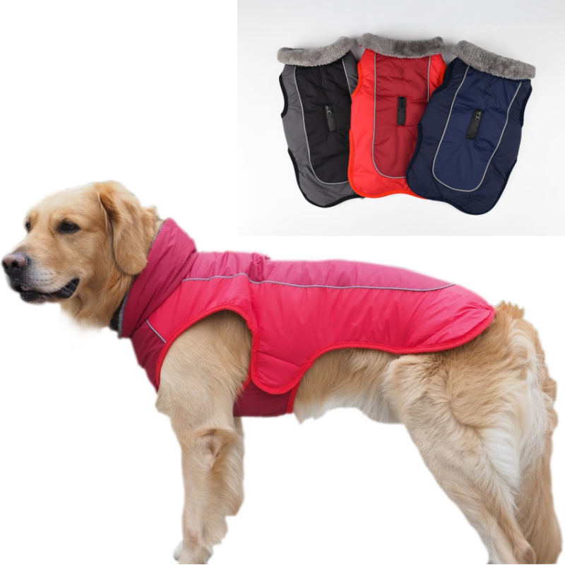 Reflective Thickened Dog Padded Coat - Durable & Stylish Dog Clothing
