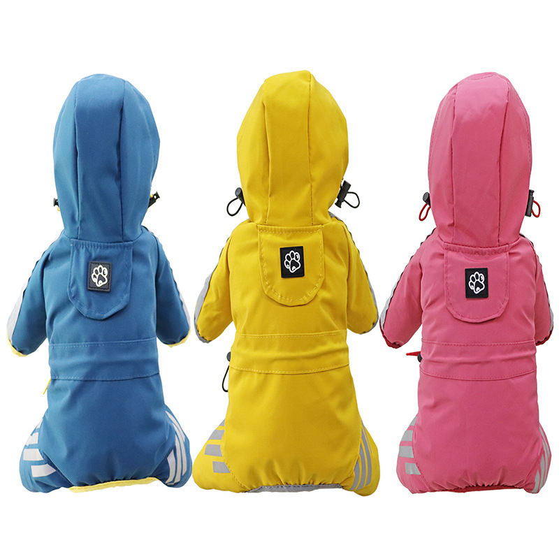 Dog Raincoat Complete Set - Waterproof Four-Legged Rain Cape for Pets