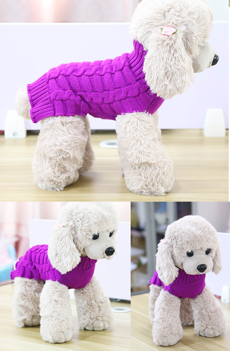 Luxurious Cashmere Twisted Rope Pet Sweater | Stylish Dog Clothes & Pet Products