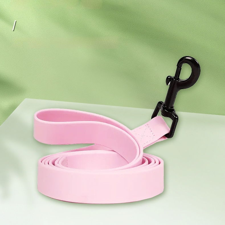 Durable Solid Color Plain Weave Pet Leash for Comfortable Walks