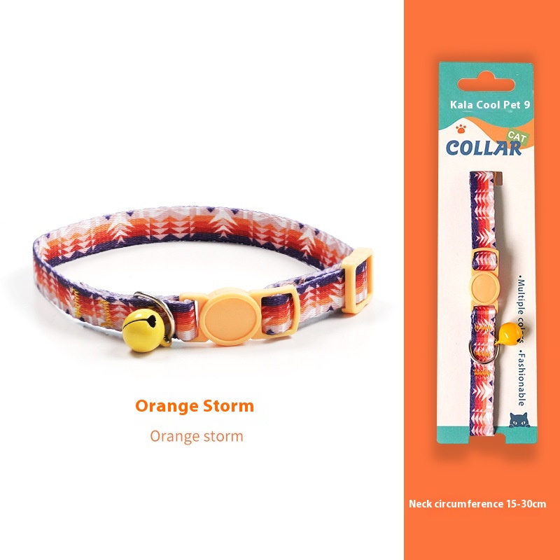 Woven Collar Bell for Pets - Anti-Suffocation Safety Buckle & Comfortable Decoration