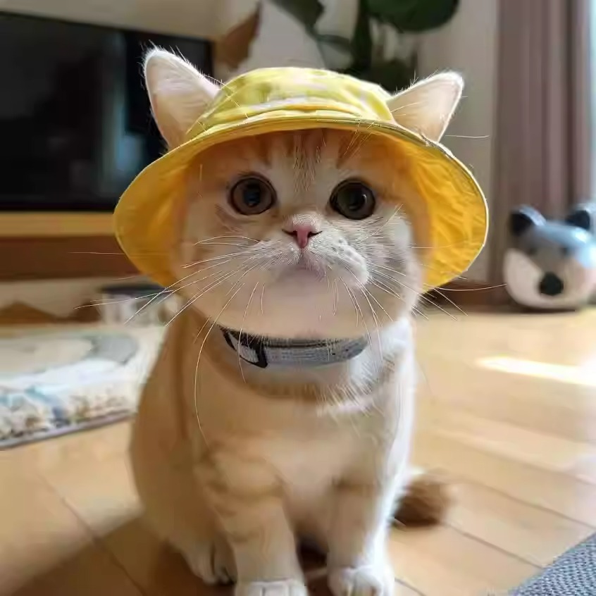 Adorable Exposed Ears Bucket Hat for Cats and Dogs - Perfect Pet Accessory