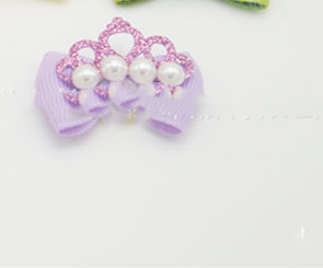 Pet Supplies Floral Headband with Elastic Bow Hair Accessories