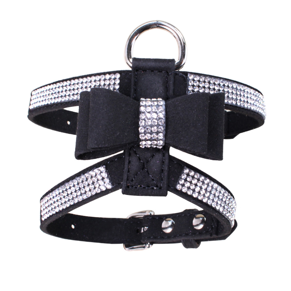 Shiny Rhinestone Anti-Strike-Off Pet Chest Strap Leash for Ultimate Control