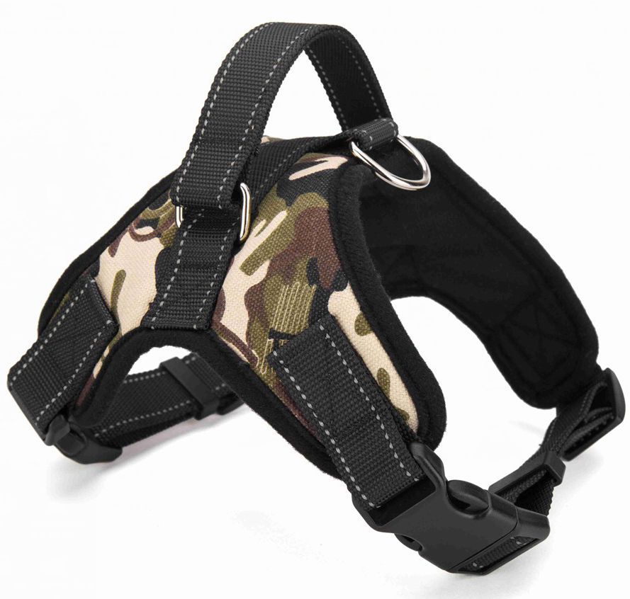 Explosion-Proof Trap Handheld Rope Golden Retriever Leather Saddle Pet Harness
