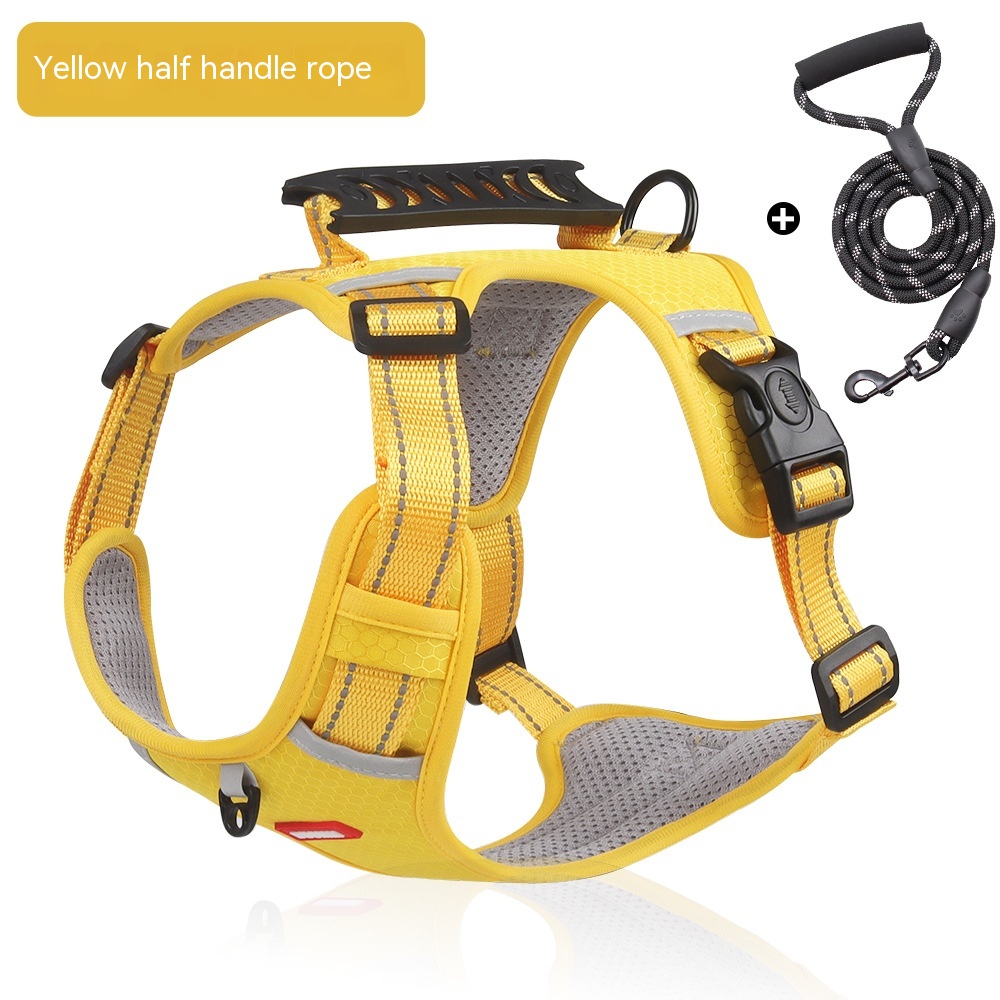 Pet Hand-Holding Rope Vest - Explosion-Proof & Reflective Design for Safety