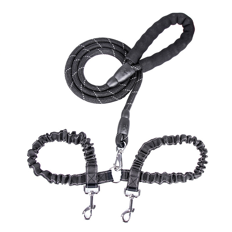 Double Head Dog Leash for Pets - One Tow Two Leashes for Easy Walking