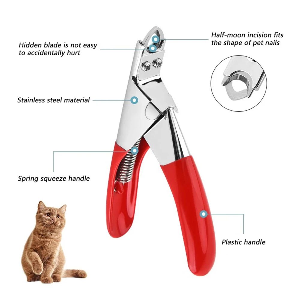 Professional Dog Nail Clippers - Type U Word False Tips, Straight Edge Cutters, and Guillotine Nail Capsule for Perfect Manicure