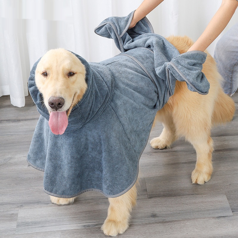 Pet Cotton Dog Bath Towel - Ultra Absorbent & Quick-Drying for Easy Use