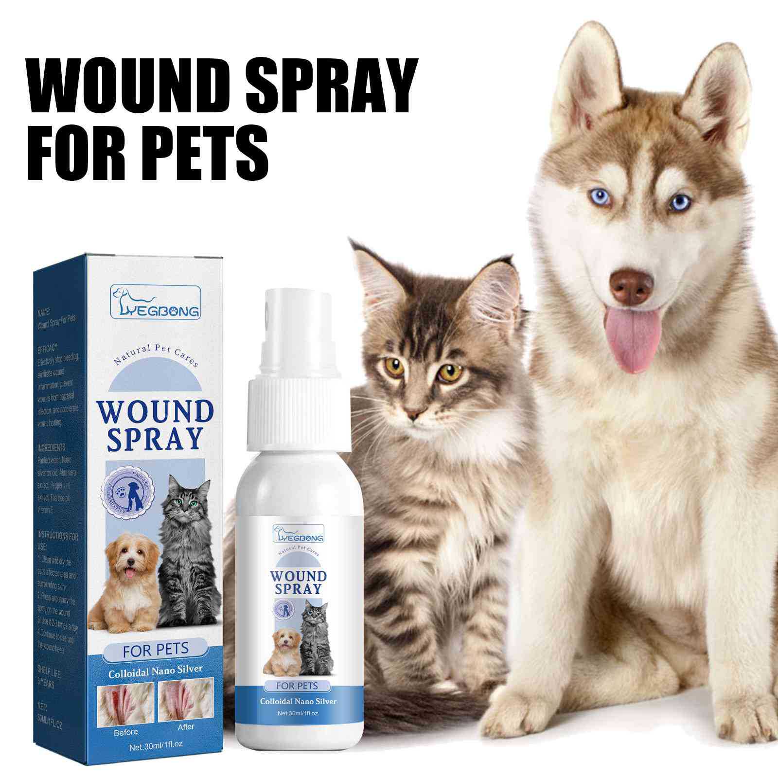 Effective Pet Wound Care Spray for Dogs and Cats: Soothing Skin Relief