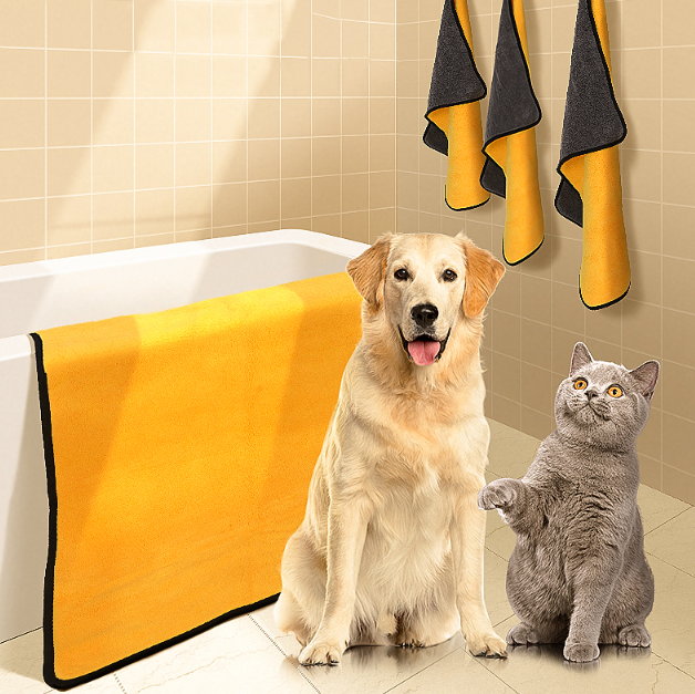 Super Absorbent Dog Bath Towel for Quick Drying and Comfort