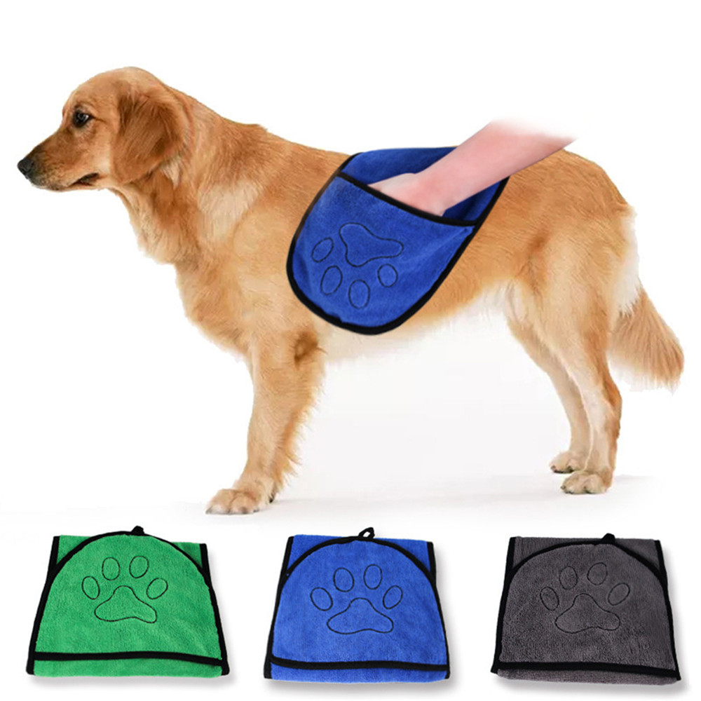 Highly Absorbent Pet Dog Bath Towel for Quick Drying and Comfort