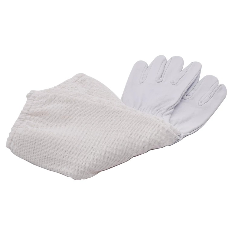 Three-Layer Breathable Mesh Sheepskin Anti-Bee Gloves for Ultimate Protection