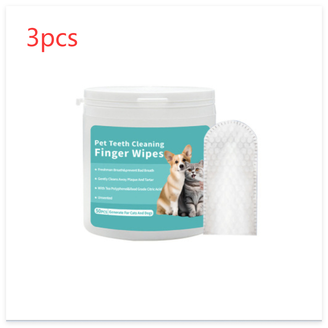 Disposable Pet Cleaning Products: Teeth Wipes, Ear Care, Fingertip Ear Mite Removal for Cats & Dogs