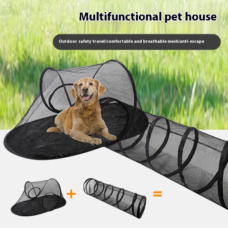 Outdoor Foldable Cat Tunnel - Perfect for Your Pet's Playtime Adventures