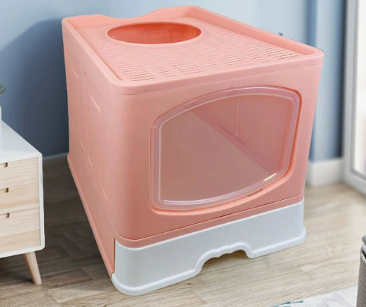 No Plus-sized Fully Enclosed Folding Litter Box for Cats