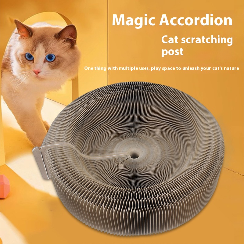Durable Corrugated Paper Cat Scratch Board - Creative Accordion Decompression Design