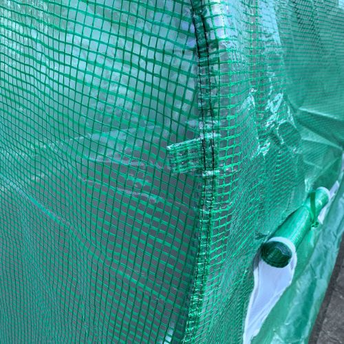 Outsunny 15' x 7' x 6.5' Walk-in Tunnel Hoop Greenhouse with PE Cover, Steel Frame, Roll-Up Zipper Door & Windows for Growing Flowers, Vegetables, and Tropical Plants