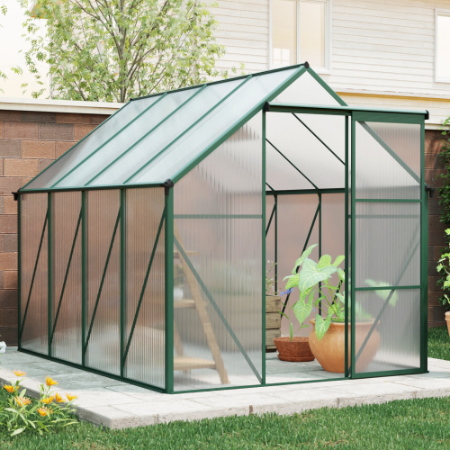 Green-6 X 8 FT Outdoor Patio Greenhouse - Durable and Spacious Gardening Solution