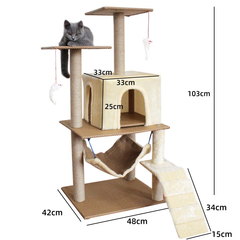 Cat Climbing Frame and Scratching Post - Sword Tree Climbing Toy for Cats