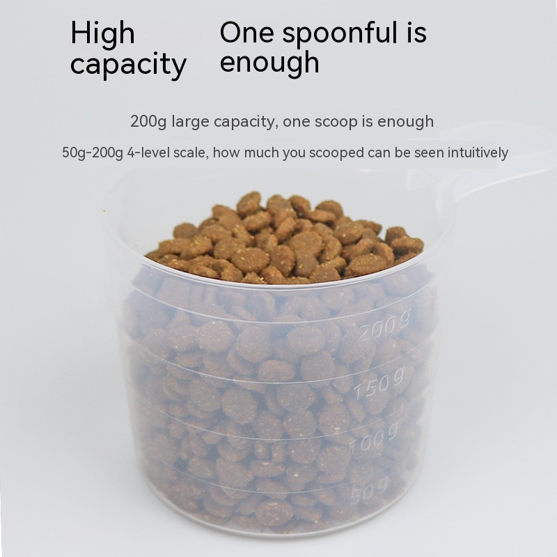 Large Capacity Graduated Measuring Cup Spoon for Pet Food Quantification