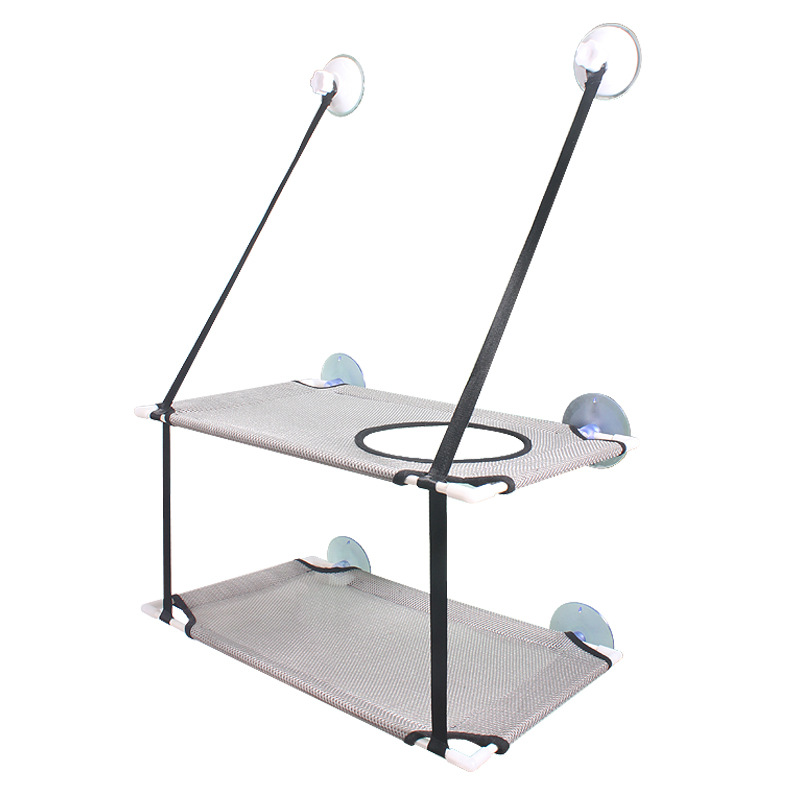 Double Layer Hanging Cat Litter with Suction Cup | Durable & Convenient