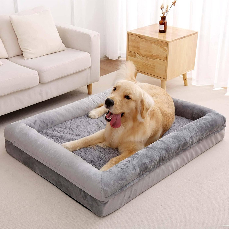 Large Dog Pet Bed for Golden Retrievers - Thickened Cushion for Ultimate Comfort