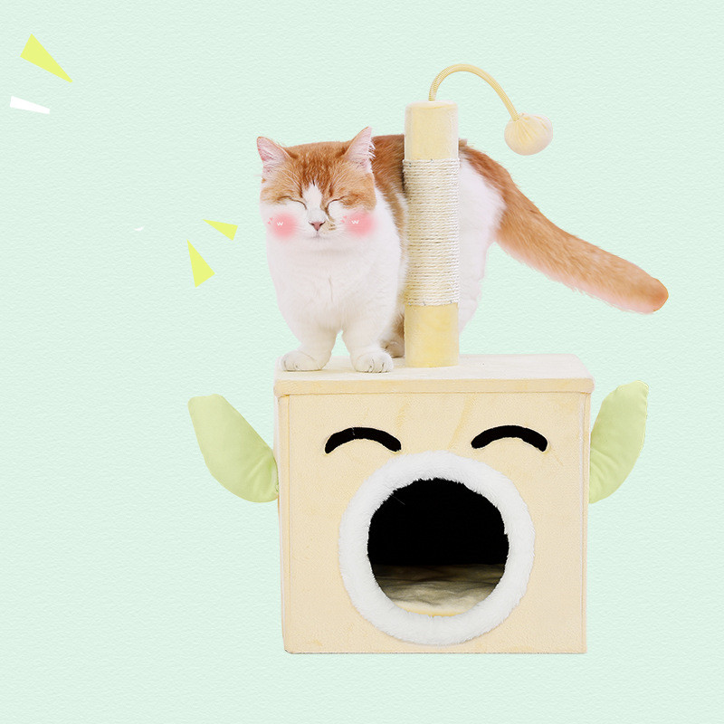 Playable And Sleepy Cat Claw Grinding Toy - Durable Scratching Post for Cats